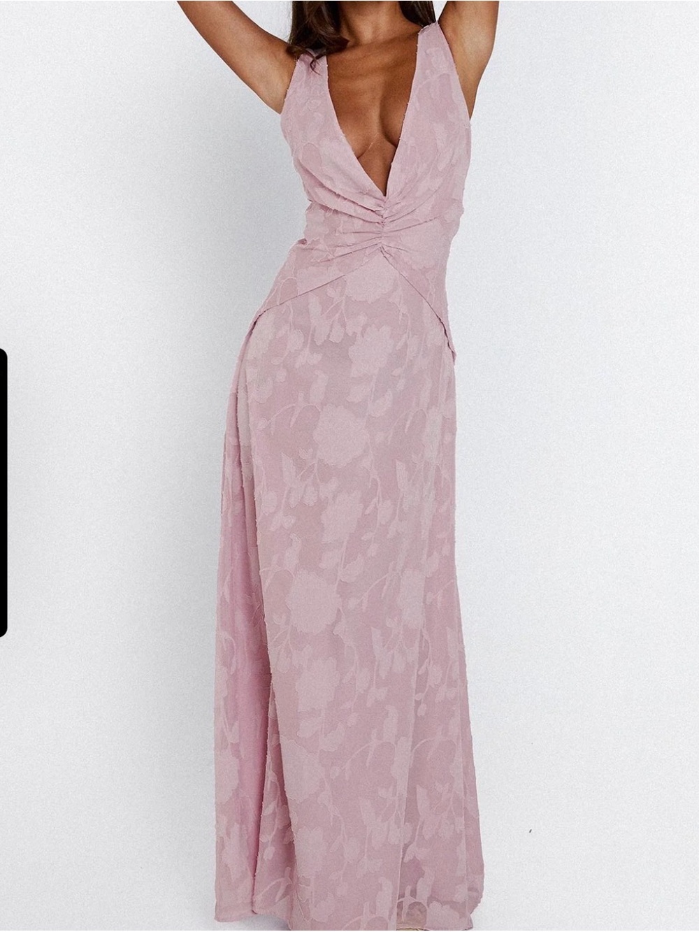 Princess Polly Frederica Plunge Burnout Maxi Dress Mauve NWT Sold Out Online